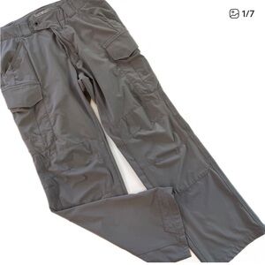 5.11 Tactical Pants Mens 32 x 32 Gray Softshell Flex-Tac Cargo Zip Pockets